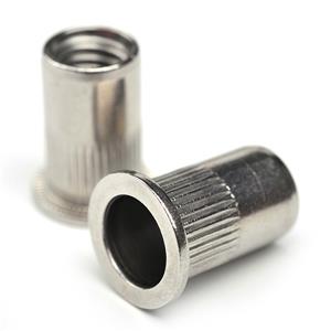 Flat Head Knurled Body Stainless Steel Rivet Nut