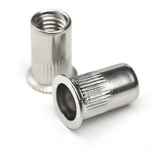 Countersunk Head Knurled Body Stainless Steel Rivet Nut