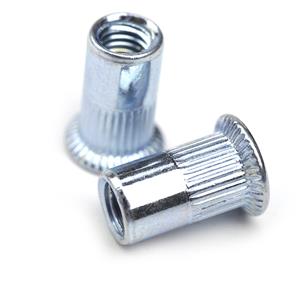 Countersunk Head Knurled Body Carbon Steel Rivet Nut